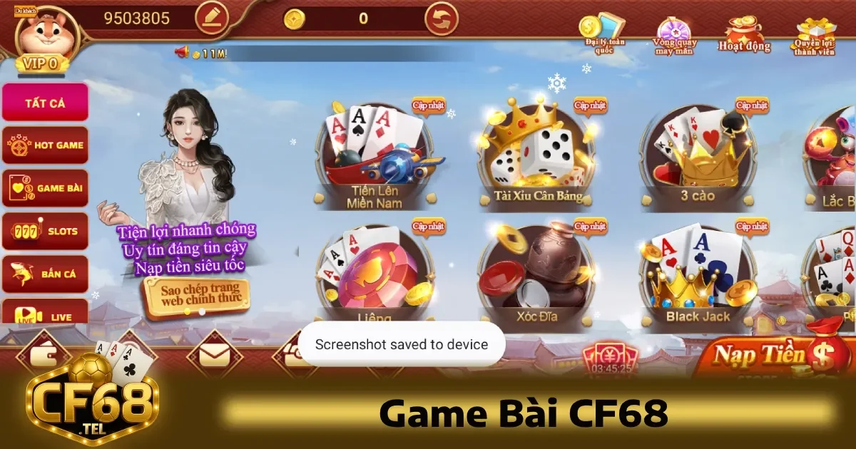 Game bài CF68 2 Game bài CF68 còn liên tục cập nhật các game mới, nhằm mở rộng trải nghiệm và thu hút nhiều đối tượng người chơi hơn.