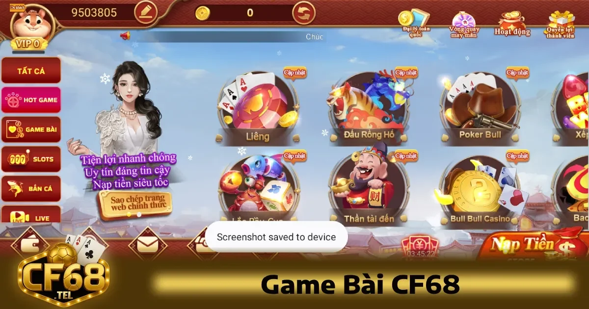 Game bài CF68 3 Tại game bài CF68, mỗi trò chơi đều có những tính năng riêng biệt, nhằm nâng cao trải nghiệm của người chơi